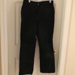 Black leather pants